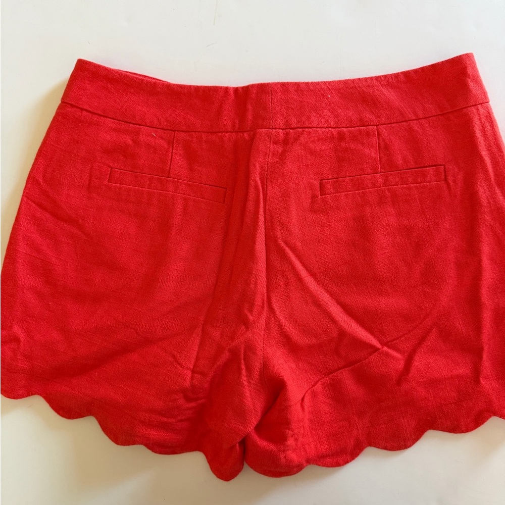 Cynthia Rowley Orange Scalloped Hem Shorts - Picture 5 of 5